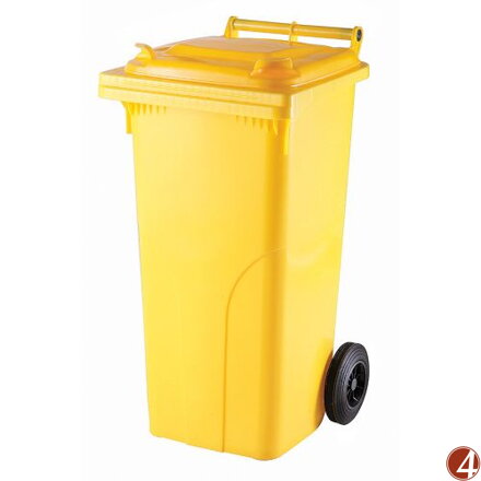 Popelnice plastová 120l žlutá