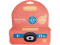 čepice s čelovkou 4x25lm, USB nabíjení, fluorescentní oranžová, ECONOMY, univerzální velikost