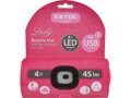čepice s čelovkou 4x45lm, USB nabíjení, růžová, univerzální velikost