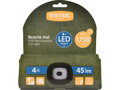 čepice s čelovkou 4x45lm, USB nabíjení, tmavě zelená, univerzální velikost