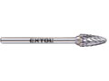 Fréza karbidová, kulatý oblouk, ⌀6x13mm, ⌀stopky 3mm, sek střední (double-cut)