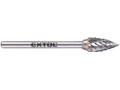 Fréza karbidová, ostrý oblouk, ⌀6x13mm, ⌀stopky 3mm, sek střední (double-cut)