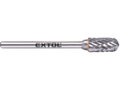 Fréza karbidová, válcová s kulovým čelem, ⌀6x13mm, ⌀stopky 3mm, sek střední (double-cut)