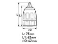 Hlava rychloupínací sklíčidlová, 1,5-13mm