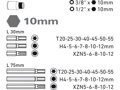 Hroty IMBUS-TORX-XZN, sada 40ks, pro ráčny 3/8