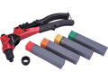 Kleště nýtovací s otočnou hlavou COMBO, pro nýt. matice M3-M6 a trhací nýty 2,4-4,8mm