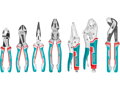 Kleště, sada 7ks, industrial