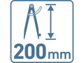 Kružidlo rýsovací/hrotové, rozsah 0-280mm