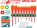 Šroubováky elektrikářské 1000V, VDE, sada 9ks, industrial