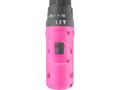 Vrtací šroubovák aku s příklepem, růžový, 12V Li-ion, 2000mAh, v kufru s nářadím, sada 27ks