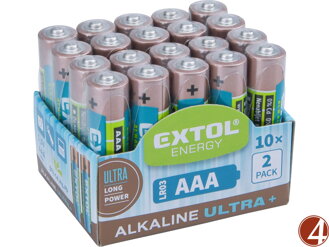 Baterie alkalické, 20ks, 1,5V AAA (LR03)