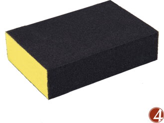 Brusná houba, 100x70x25mm, P100, čtyřstranná, abrazivo-korund