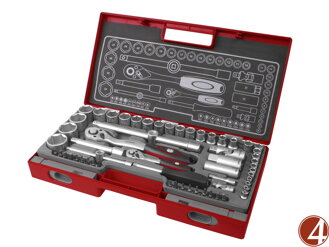 Hlavice nástrčné, sada 60ks, 1/4", 1/2"