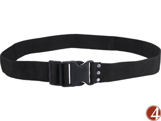 Opasek nylonový černý, š.5cm x d.122cm, plast. přezka, nylon
