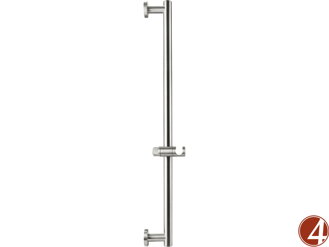 Tyč s posuvným držákem sprchy, celokovová, 71cm, nerez