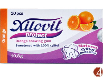 žvýkačky Xilovit protect ORANGE 10,8g, 1blistr=10 žvýkaček