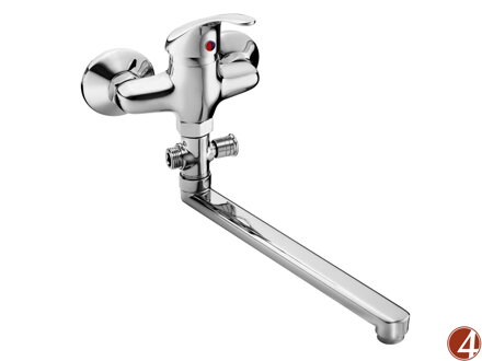 Baterie jádrová, 100mm, ramínko 30cm, 35mm, chrom Baterie jádrová, 100mm, ramínko 30cm, 35mm, chrom