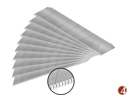 Břity ulamovací se zoubkovým ostřím, 25mm, 10ks, SK5