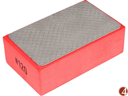 Brusná houba diamantová, 93x58x30mm, P120