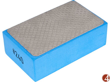 Brusná houba diamantová, 93x58x30mm, P240