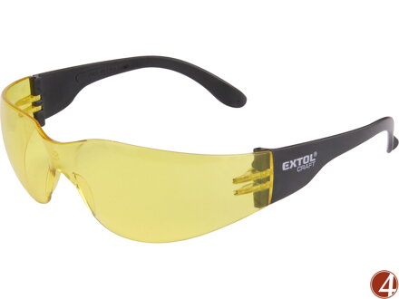 Brýle ochranné žluté, žluté, s UV filtrem
