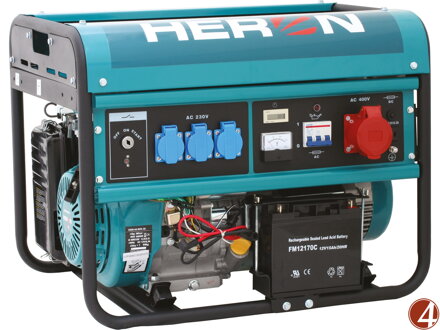 Elektrocentrála benzínová 13HP/6,0kW (400V) 2,2kW (230V), elektrický start