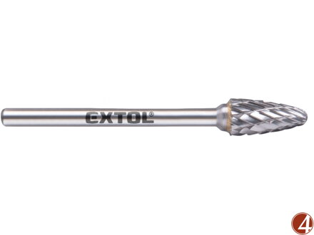 Fréza karbidová, kulatý oblouk, ⌀6x13mm, ⌀stopky 3mm, sek střední (double-cut)