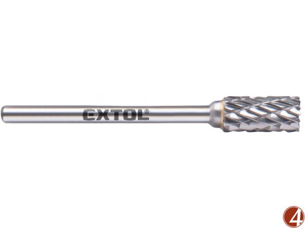 Fréza karbidová, válcová s čelním ozubením, ⌀6x13mm, ⌀stopky 3mm, sek střední (double-cut)