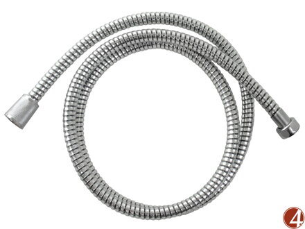 Hadice sprchová, černo/stříbrná, 150cm, PVC