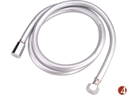 Hadice sprchová, stříbrná, 150cm, PVC