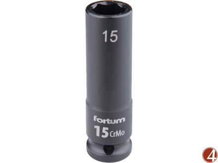 Hlavice nástrčná rázová 1/2", 15mm, L 78mm, CrMoV