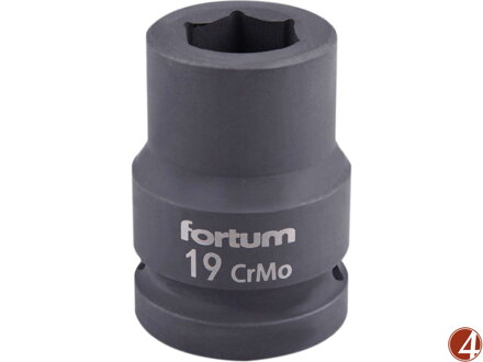 Hlavice nástrčná rázová 1/2", 19mm, L 78mm, CrMoV