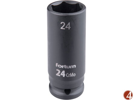 Hlavice nástrčná rázová 1/2", 24mm, L 78mm, CrMoV