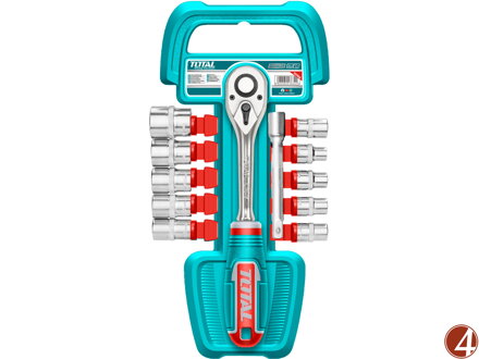 Hlavice nástrčné 1/2", sada 12ks, industrial, CrV
