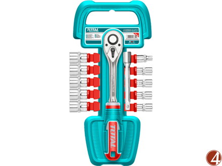 Hlavice nástrčné 1/4", sada 12ks, industrial, CrV