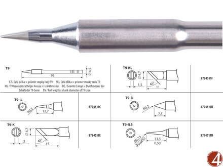 Hrot pájecí, T9-IL