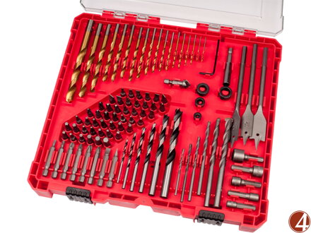 Hroty a vrtáky komb. sada 100ks, HSS, CrV, SK