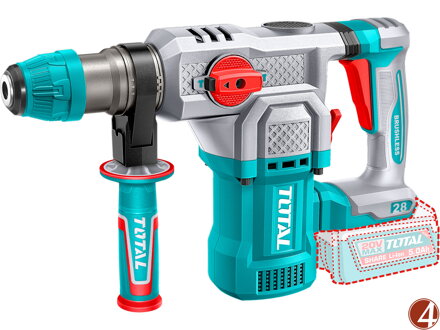 Kladivo vrtací a sekací AKU, SDS Plus, Brushless, 20V Li-ion, 2000mAh, 4,5J, industrial, bez baterie a nabíječky