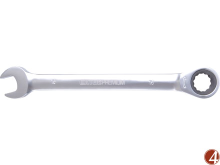 Klíč ráčnový očkoplochý, 72 zubů, 16mm