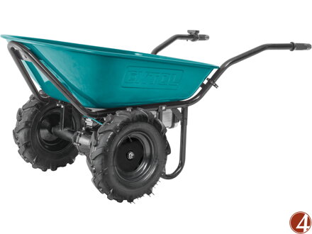 Kolečko dvoukolák s převodovkou aku, 260kg, 100l, 40V Li-ion, 6000mAh