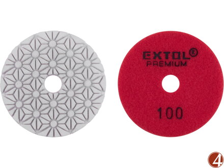 Kotouč diamantový leštící na suchý zip, O100mm, P100