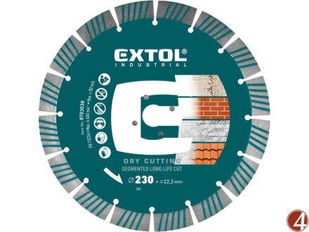 Kotouč diamantový řezný segmentový Long Life Cut, suché řezání, O 230x22,2x2,3mm