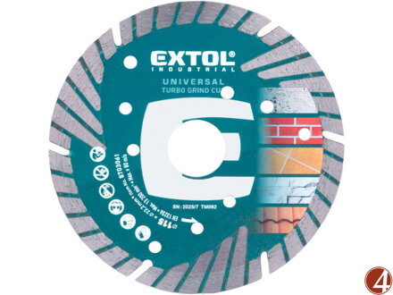 Kotouč diamantový řezný, turbo Grind Cut, suché i mokré řezání, O 115x22,2x2,2mm