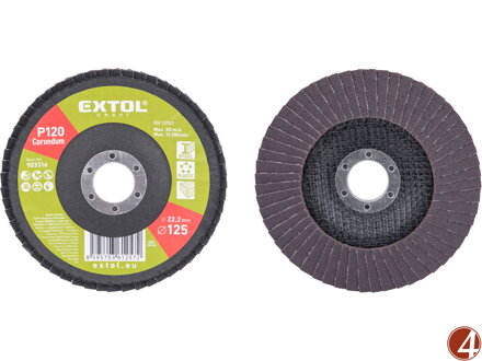 Kotouč lamelový šikmý korundový, O125mm, P120