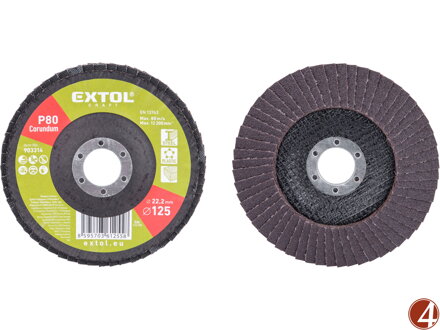 Kotouč lamelový šikmý korundový, O125mm, P80