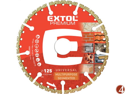 Kotouč řezný diamantový MULTI univerzální, O125x2,4x22,2mm
