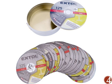 Kotouč řezný na kov 20ks, O 125x1,0x22,2mm