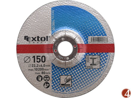 Kotouče brusné na kov, 5ks, 150x6,0x22,2mm