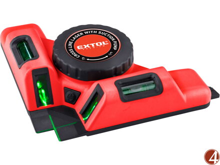 Laser zelený-úhelník 90°, s elektr. přísavným modulem