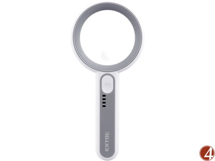 Lupa se světlem, 6×, 12× zvětšení, USB nabíjení